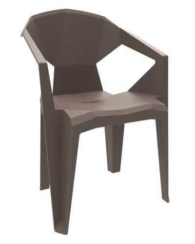 Fauteuil Iris empilable en polypropylène - intérieur et extérieur - résistant aux intempéries et protection UV_0