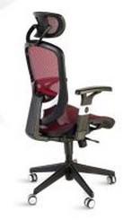 Fauteuil synchrone en maille avec appui-tête Proseat - mécanisme blocable, réglages multiples et roulettes bicolores_0