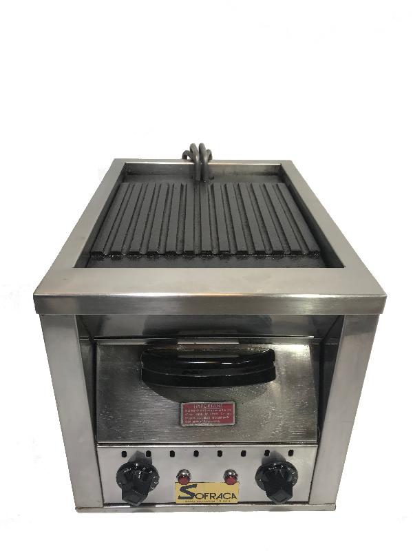 Grill plaque rainurée d'occasion - 230V, 3,5 kW, 250 x 360 mm, 40/50 pièces/heure_0