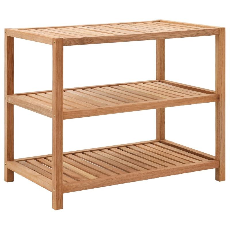 Helloshop26 - Étagère de salle de bain bois de noyer massif 65 x 40 x 55 cm 02_0000682 - Bois massif 3000070101536_0