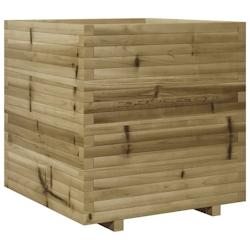 Helloshop26 - Jardinière bac lit surélevé plantes fleurs terrasse jardin 70 x 70 x 72 cm bois de pin imprégné marron 02_0037836 - 3000213974669_0