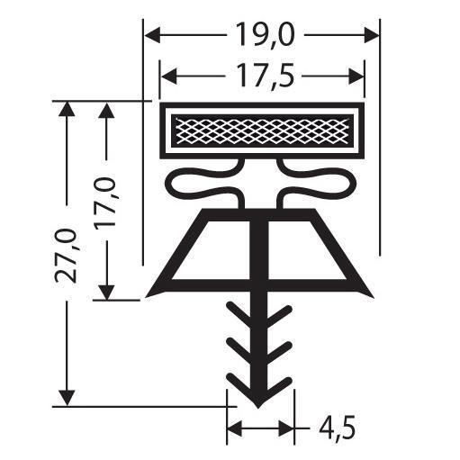 Joint pvc magnetique pour meubles frigos jpc-149_0