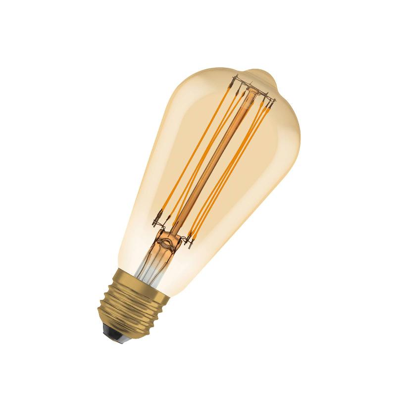 OSRAM LED VINTAGE 1906 EDISON, OR, E27, 5,8 W, 822, INTENSITÉ VARIABLE.