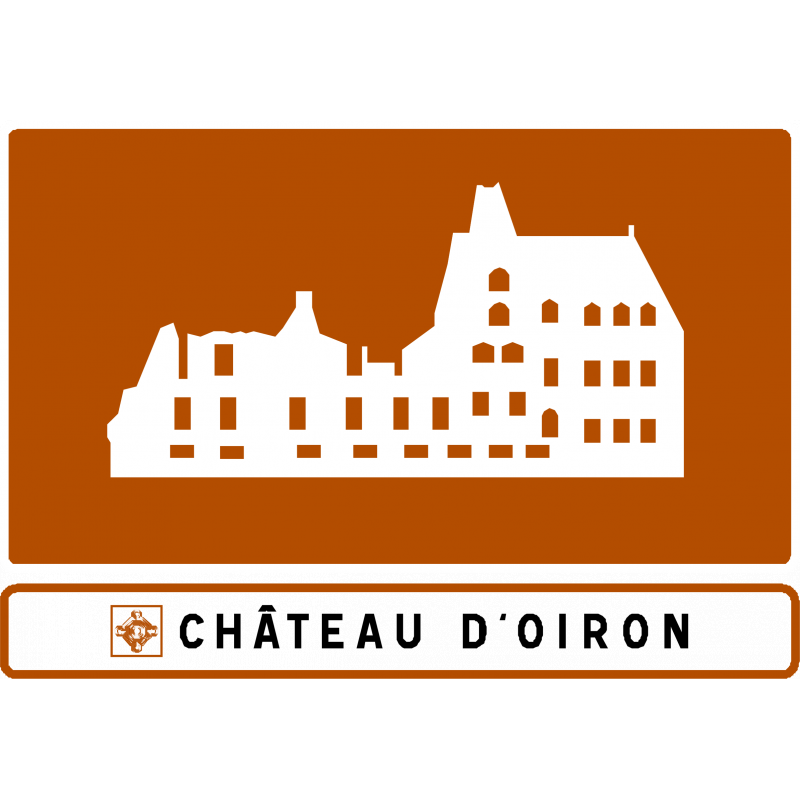 Panneau patrimoine culturel H33 - lieu touristique complétée par un message graphique_0