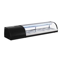 Polar Série G Vitrine réfrigérée pour sushi 150cm - noir DA538_0