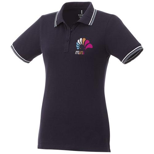 Polo tipping manches courtes femme Fairfield 38103492 - col et poignets en tricot plat avec détail contrasté_0