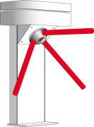 Portillons portes de contrôle d'accès TP-500 - Tourniquet tripode en acier inoxydable avec mouvement spécial breveté MRA_0