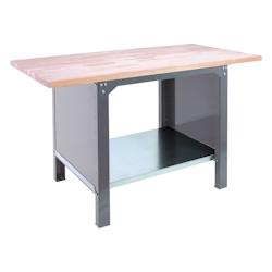 PROREGAL Etabli BUFFALO WOOD | HxLxP 86,5x180x75cm | Capacité de Charge 1000kg | Gris - gris métal PR_RS157-43_0