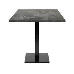 Restootab - Table 70x70cm - modèle Milan pierre métallisée - gris fonte 3760371511396_0