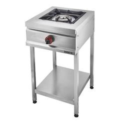 Romux® Cuisinière à Gaz 1 Feu 45x50 cm avec Armoire en Acier Inoxydable avec Régulateur de Flamme et Thermocouple | Réchaud à Gaz Butane - 84366_0
