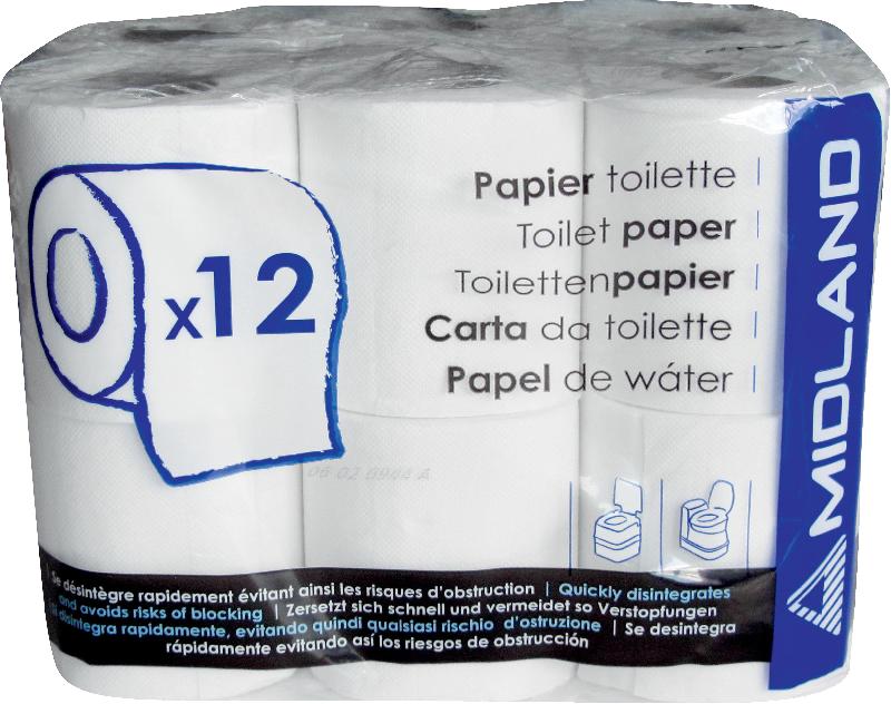 SYNCHRO PAPIER TOILETTE MIDLAND POUR CAMPING CAR (X12 ROULEAUX) 772735