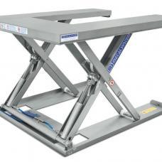 Table élévatrice extra-plate - tout inox - dimensions 1200x1400 mm - charge 1200 kg - hauteur 90 à 900 mm_0