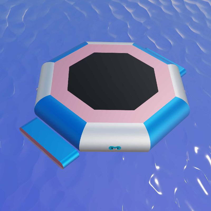 Trampoline gonflable - structure aquapark - diamètre 4,8m - norme CE EN 25649_0