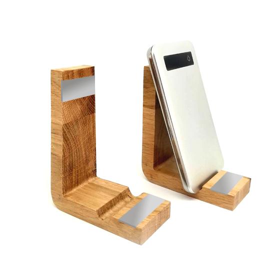 248 - Porte GSM Epsilon en chêne massif français et aluminium recyclable - Curti Design - Fabrication française_0
