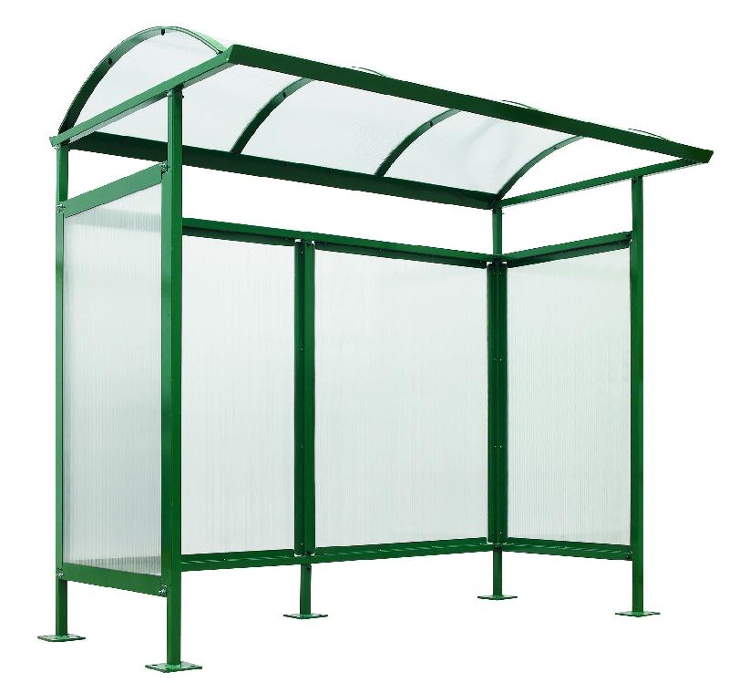 Abri bus Péris - structure en acier galvanisé - bardage en polycarbonate alvéolaire - 250 x 150 cm_0