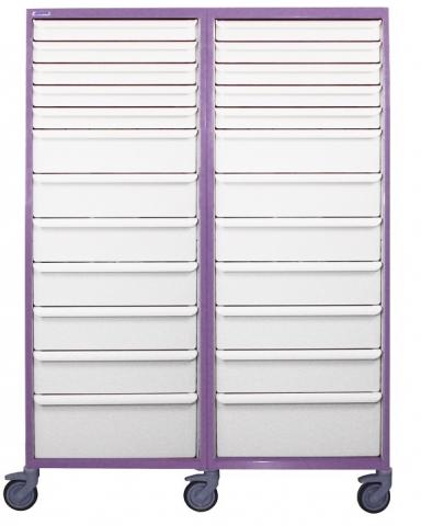 Armoire médicale mobile Optiméa 20 - sans rideau - pour stockage de médicaments, DMS et DMI_0