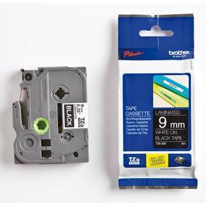 Brother ruban pour ptouch laminé blanc/noir 9mmx8m tze325_0