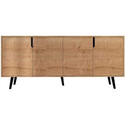 Buffet 4 portes en aggloméré Latina Modern chêne Hanah Home - 8684284023843_0