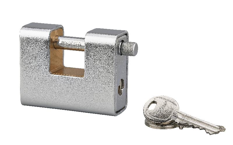 Cadenas à clé Land blindé 80 mm - Haute sûreté en acier monobloc avec blindage cémenté - Marque Thirard_0