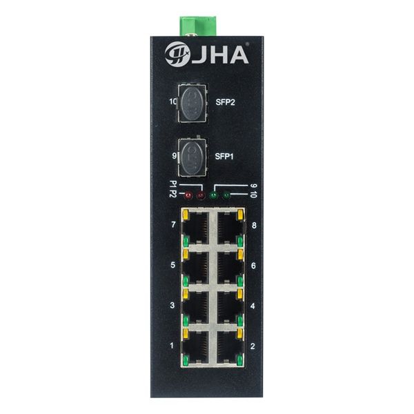 Commutateurs - switch - JHA - 8 ports 10/100TX et 2 slots SFP 1000X - JAI-IGS20F08 - Unmanaged Ethernet industriel_0