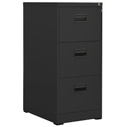 Décoshop26 - Caissons à tiroirs meuble de bureau 3 tiroirs 46 x 62 x 102,5 cm en acier anthracite DEC024499 - 3000254737933_0