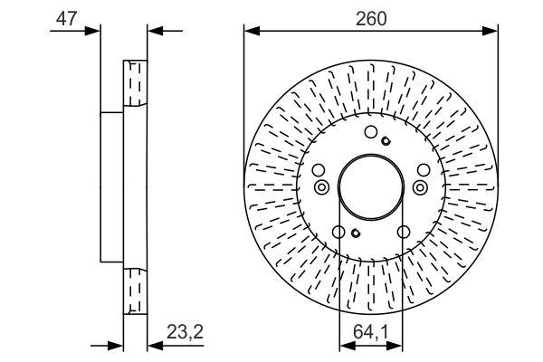 Disque de frein ventilé Bosch 0986479U92 - boîte de 2 disques pour montage avant_0