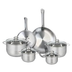 Ensemble de 2 Poêles de cuisson 24 et 32 cm et 4 faitouts 14, 16, 20 et 24 cm Elo Profi Brillant - gris 3176239988123_0