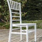 Lot de 8 chaises - Polypropylène blanc - Dos arrondi - CHIVARI BUDGET_0