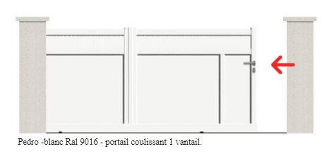 Portail coulissant à rail pedro / simple vantail / droit / plein / en aluminium_0