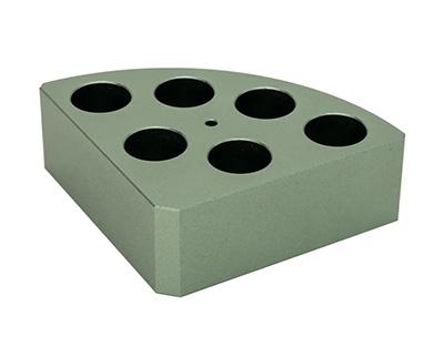 Support poly-block vert, 6 trous, Ø17,8x26mm - Ref.: LBM014_0