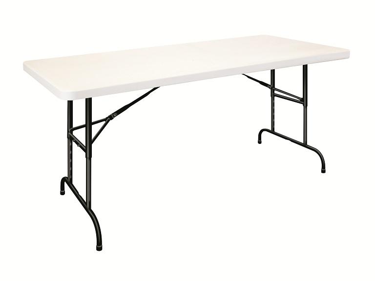 TABLE RECTANGULAIRE REGLABLE PLIANTE- EN POLYPROPYLÈNE_0