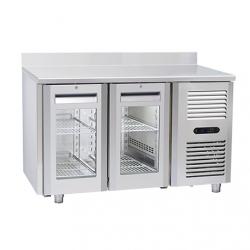 TABLE REFRIGEREE POSITIVE 2 PORTES VITRÉES - COOL HEAD