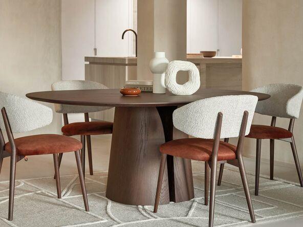 Table de réunion avec plateau en bois massif de 30 mm d'épaisseur_0