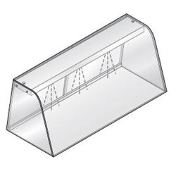 Vitrine chauffante avec élément éclairant (lampe néon) - fermée avec portes coulissantes - DPA/SP08_0