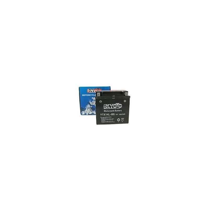 YTX14L-BS Batterie moto 12V 12Ah - KYOTO - Sans entretien avec acide fourni_0