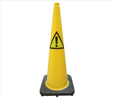 27896-01 - Cône de chantier en PVC - 900 mm - Balise pour virages et zones dangereuses_0