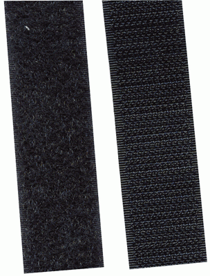 Apli 17018 - Bande auto-agrippante type Velcro, adhésive, 20mm x 25m, noir
