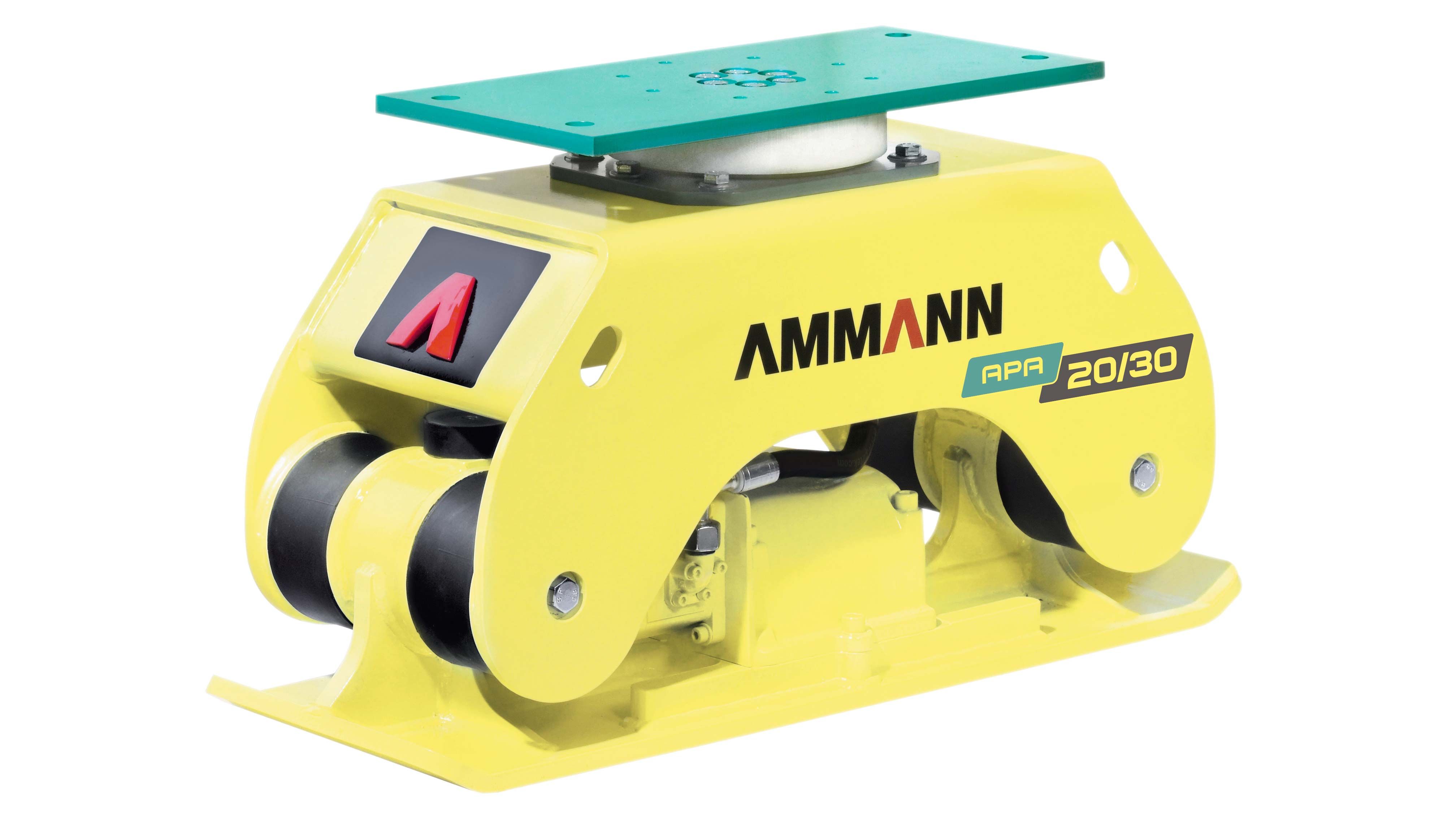 Plaque de compactage adaptable pour mini-pelle de 2 à 5 tonnes - Ammann France - APA 20/30 avec excitateur à deux arbres_0