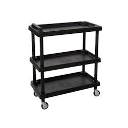 ArtPlast Chariot de Rangement 3 Étagères Porte-Outils - Desserte à Roulettes Charge max 120 kg Art Plast - noir plastique polypropylène MP77_0