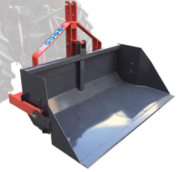 Benne de transport basculante 140 cm - 500 kg - Basculement mécanique - Pour tracteur - Attelage 3 points Torros TAGBM140_0