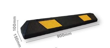 Butée de parking en caoutchouc pour camions - 900mmx150mmx100mm - réf BPARK90NJ_0