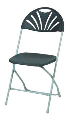 Chaise pliante en polypropylène hyper résistant - type Samsonite - gris anthracite et piètement gris_0