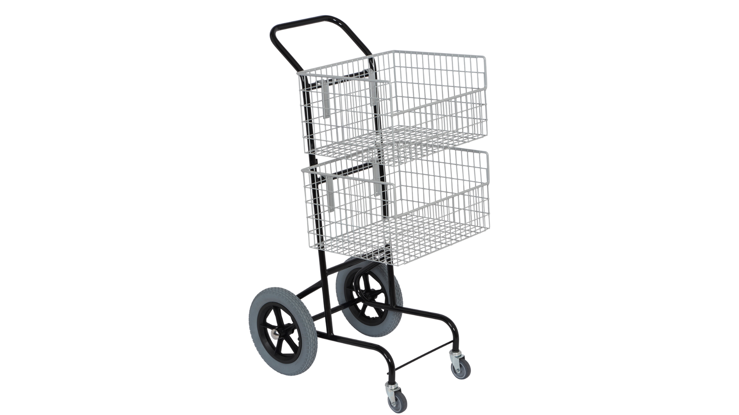Chariot courrier 2 paniers roues 300 mm - Référence : TR15R30/2GPA - Ergonomique et ultra robuste_0