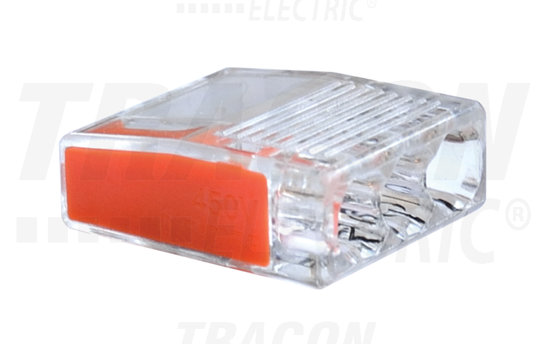 Connecteur électronique sans vis, translucide-orange, 3×0,5-2,5mm2, 450VAC, max. 16A_0