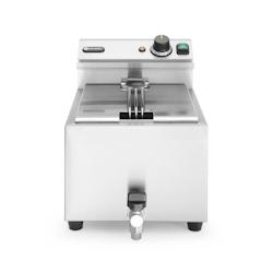 Friteuse Profi Line avec robinet de vidange - 8 l, HENDI, Profi Line, 8L, Gris, 230V/3500W, 305x515x(H)350mm - Acier inoxydable 18/0 209202_0