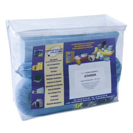 Kit d'intervention absorbant pour hydrocarbures 20 litres Référence   08346_0