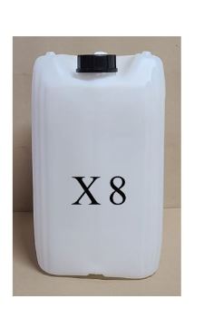Lot de 8 bidons alimentaires 20 litres - gerbables avec bouchon inviolable homologué Y1.9_0