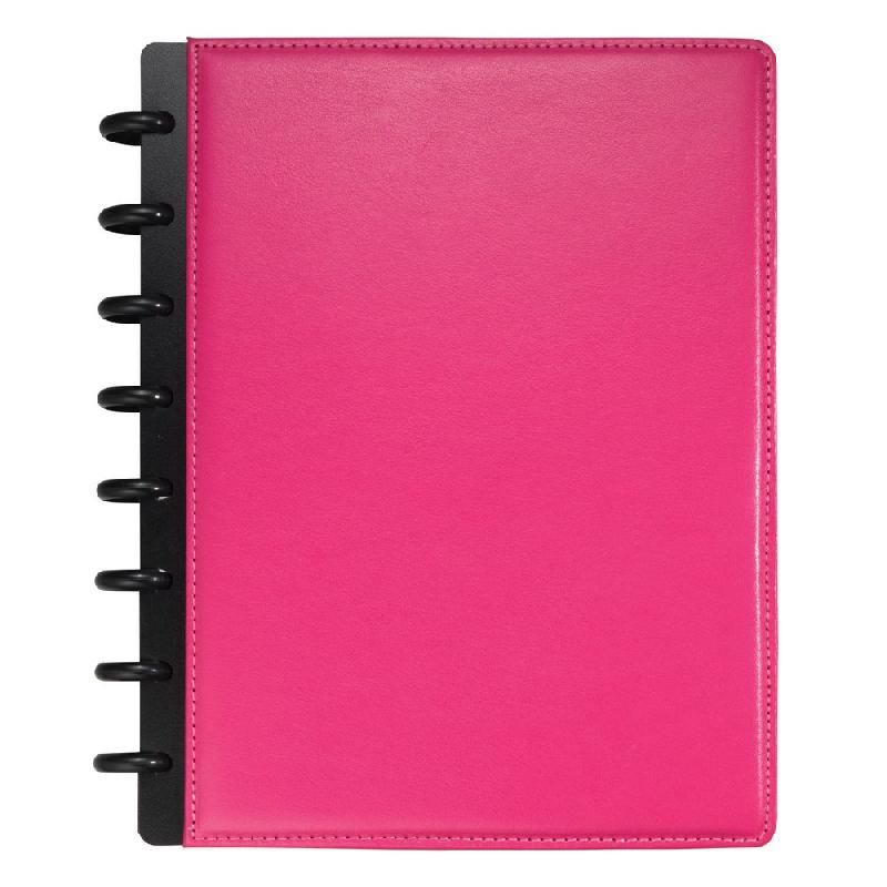 M BY STAPLES CARNET À SPIRALES ARC - FORMAT A5 (100 G/M2) - 60 PAGES LIGNÉES - COULEUR ROSE