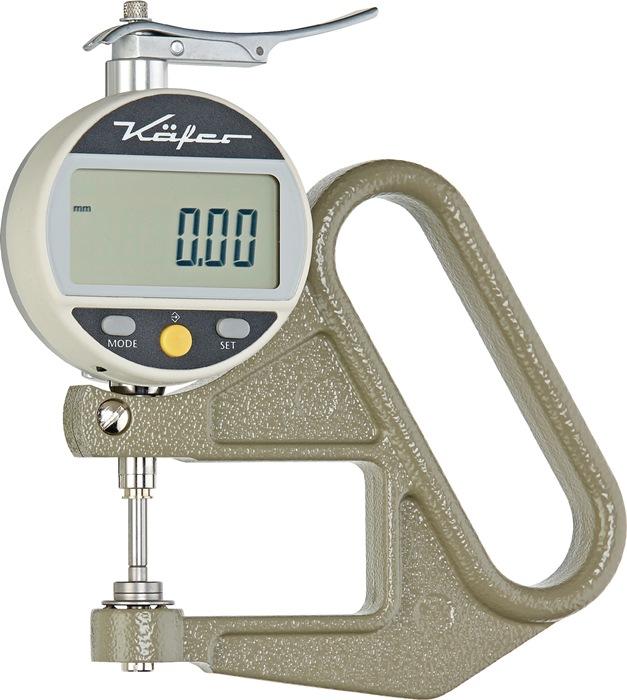 Mesureur d'épaisseur numérique JD 50 - plage de mesure 12,5 mm, lecture 0,01 mm, profondeur d'étrier 50 mm - KÄFER_0
