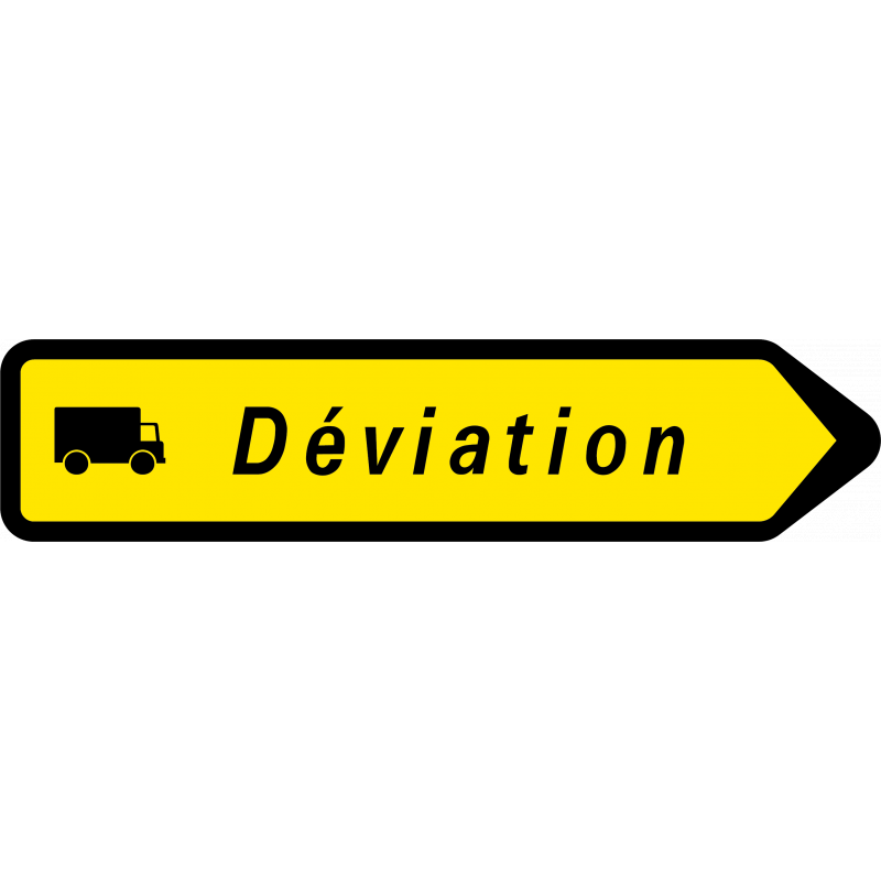 Panneau temporaire de déviation KD22b - WP Signalisation - Made in France - Incassable et résistant aux chocs_0